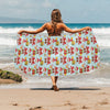 Santa Christmas Themed Print Design LKS303 Beach Towel 32" x 71"