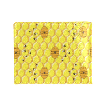 Honey Bee Print Design LKS303 Men's ID Card Wallet