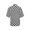 Checkered Flag Optical illusion Women's Hawaiian Shirt