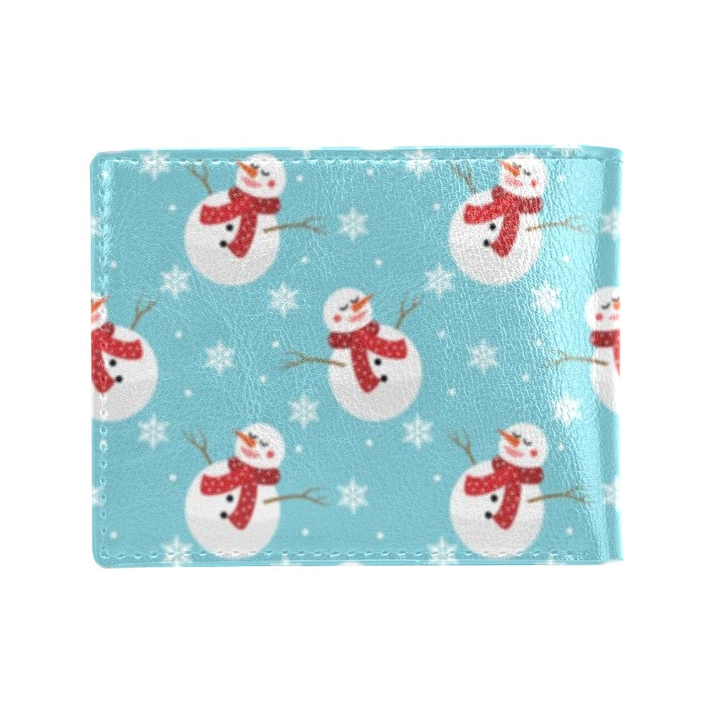Snowman Print Design LKS304 Men's ID Card Wallet