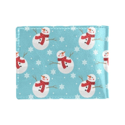 Snowman Print Design LKS304 Men's ID Card Wallet