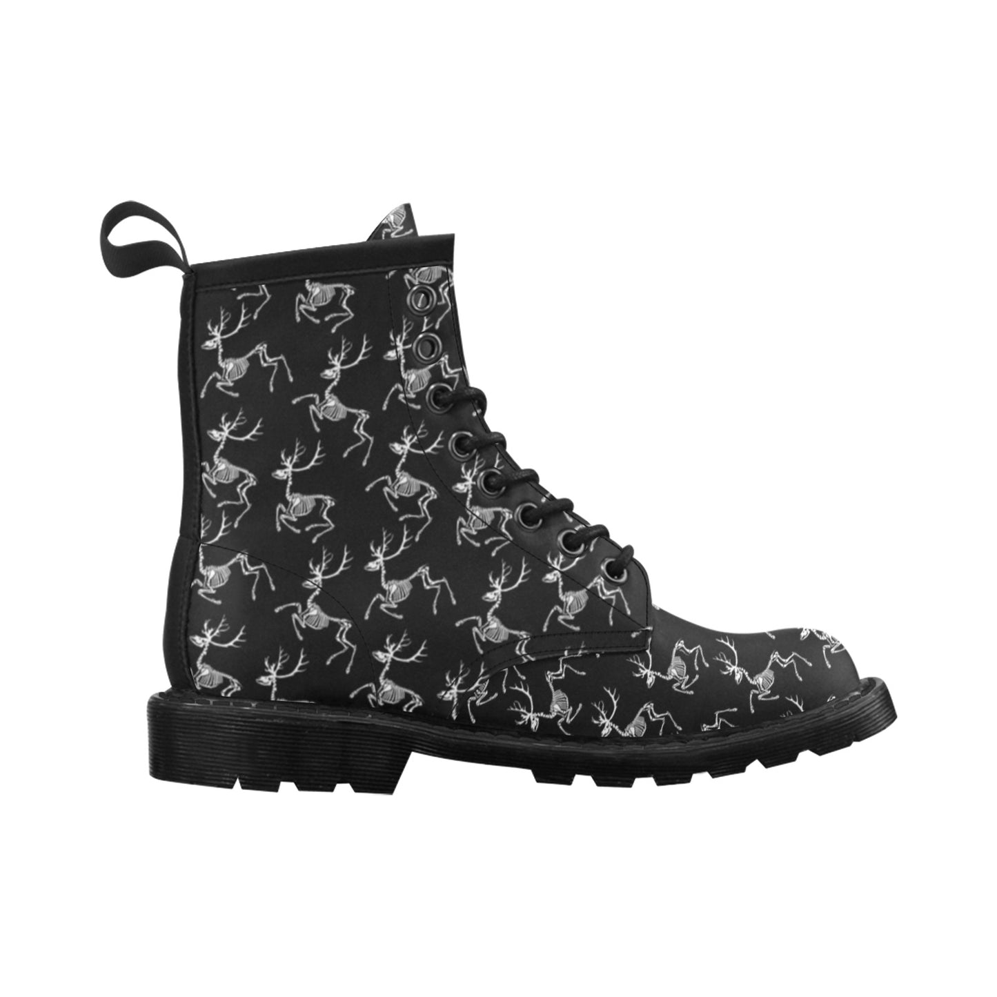 Deer Skeleton Print Pattern Women's Boots