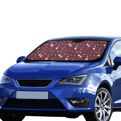 Wine Themed Print Design LKS302 Car front Windshield Sun Shade