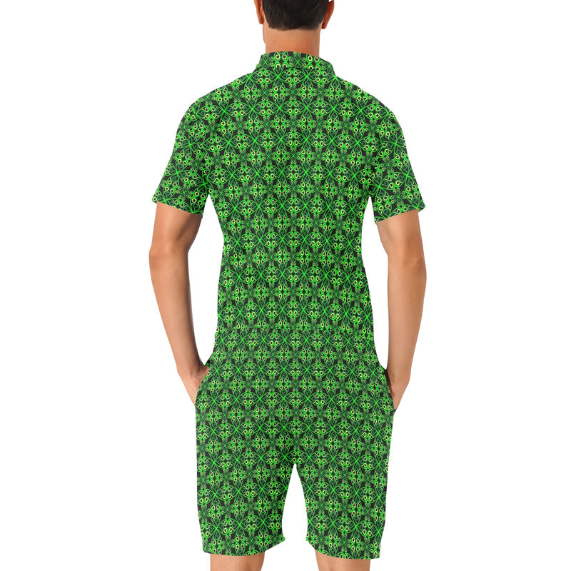 Celtic Green Neon Design Men's Romper