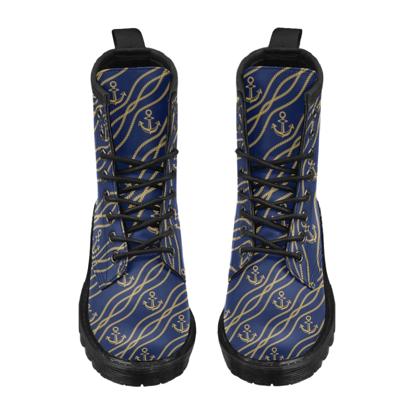 Nautical Anchor Rope Pattern Women's Boots