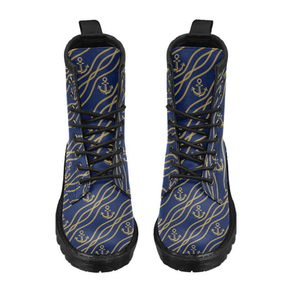 Nautical Anchor Rope Pattern Women's Boots