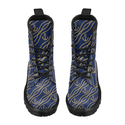 Nautical Anchor Rope Pattern Women's Boots