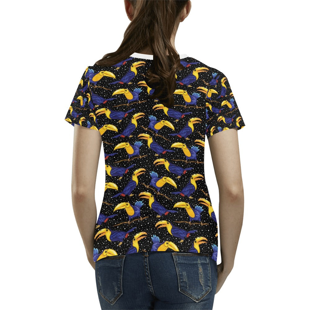Toucan Print Design LKS307 Women's  T-shirt