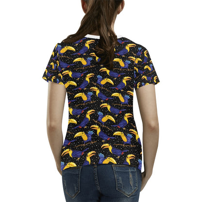 Toucan Print Design LKS307 Women's  T-shirt