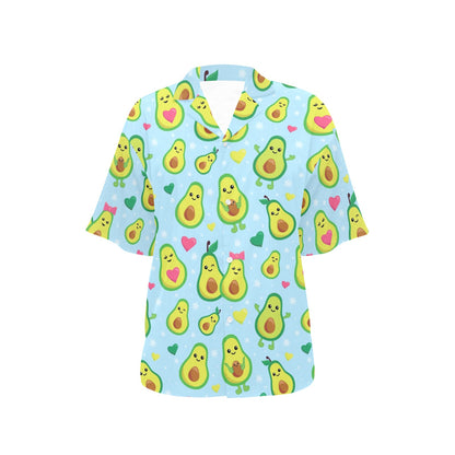 Avocado Pattern Print Design AC09 Women's Hawaiian Shirt