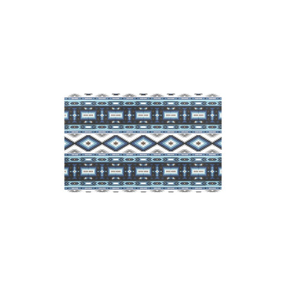 Navajo Dark Blue Print Pattern Kitchen Mat