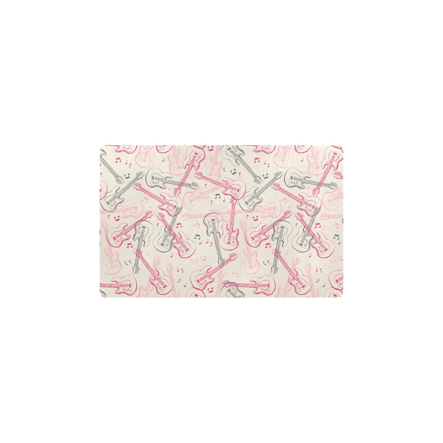 Bass Guitar Pattern Print Design 02 Kitchen Mat