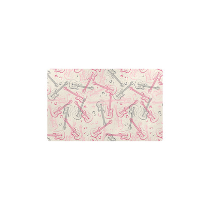 Bass Guitar Pattern Print Design 02 Kitchen Mat