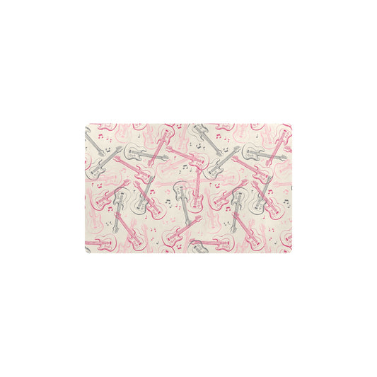 Bass Guitar Pattern Print Design 02 Kitchen Mat
