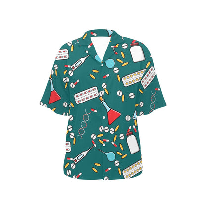 Nurse Pattern Print Design A05 Women's Hawaiian Shirt