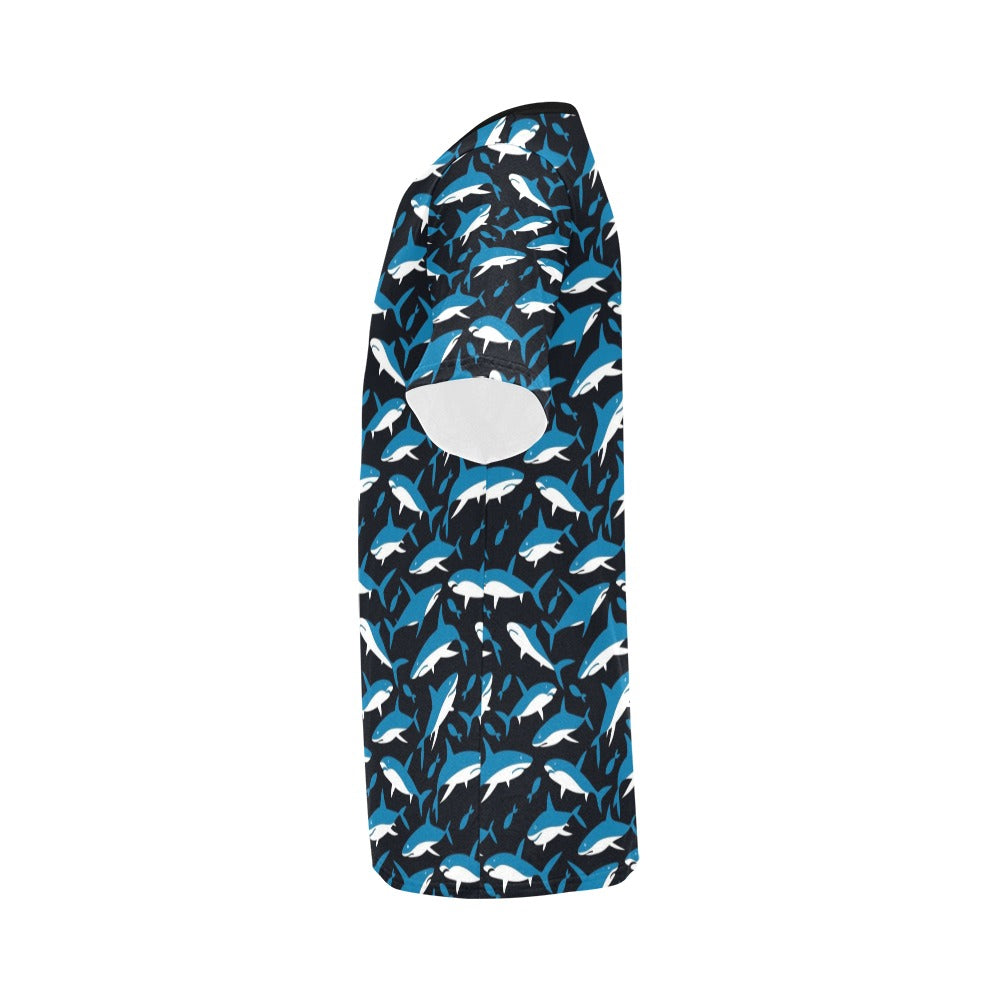 Shark Print Design LKS303 Men's All Over Print T-shirt