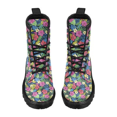 Hibiscus Print Design LKS3010 Women's Boots