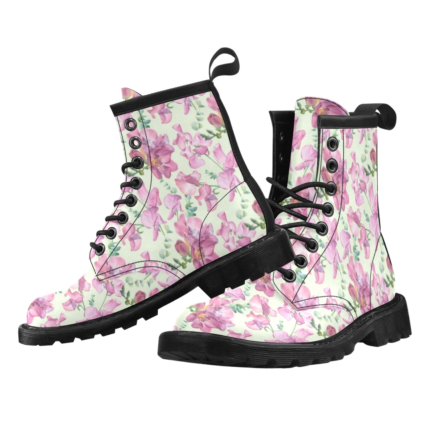 Peony Pattern Print Design PE011 Women's Boots