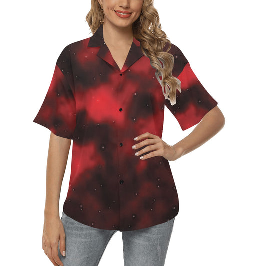 Nebula Pattern Print Design A03 Women's Hawaiian Shirt