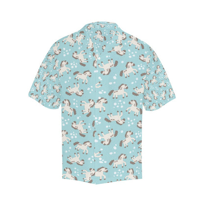 Horse Cute Print Design LKS306 Men's Hawaiian Shirt