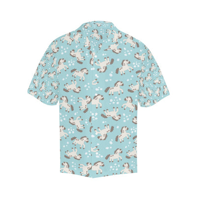 Horse Cute Print Design LKS306 Men's Hawaiian Shirt