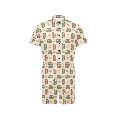 Hippie Van Peace Print Design LKS303 Men's Romper