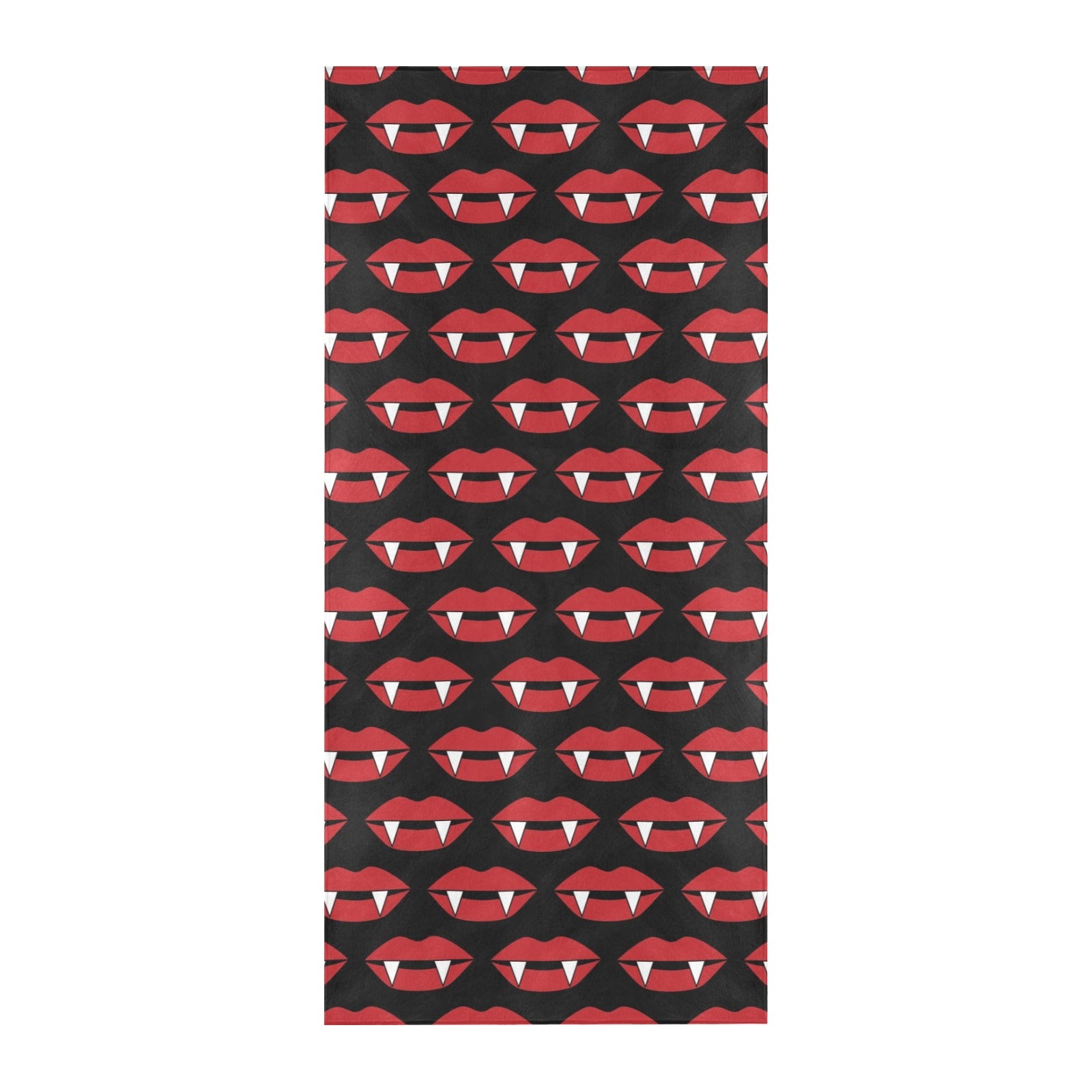 Vampire Lips Print Design LKS302 Beach Towel 32" x 71"