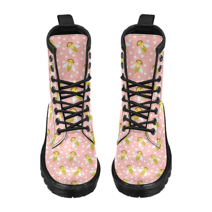 Bee Pattern Print Design BEE07 Women's Boots