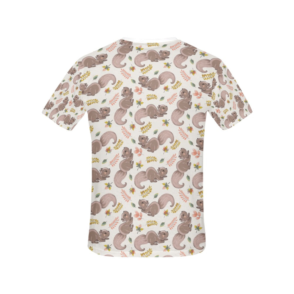 Squirrel Print Design LKS307 Women's  T-shirt