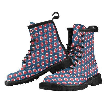 American Football Star Design Pattern Women's Boots