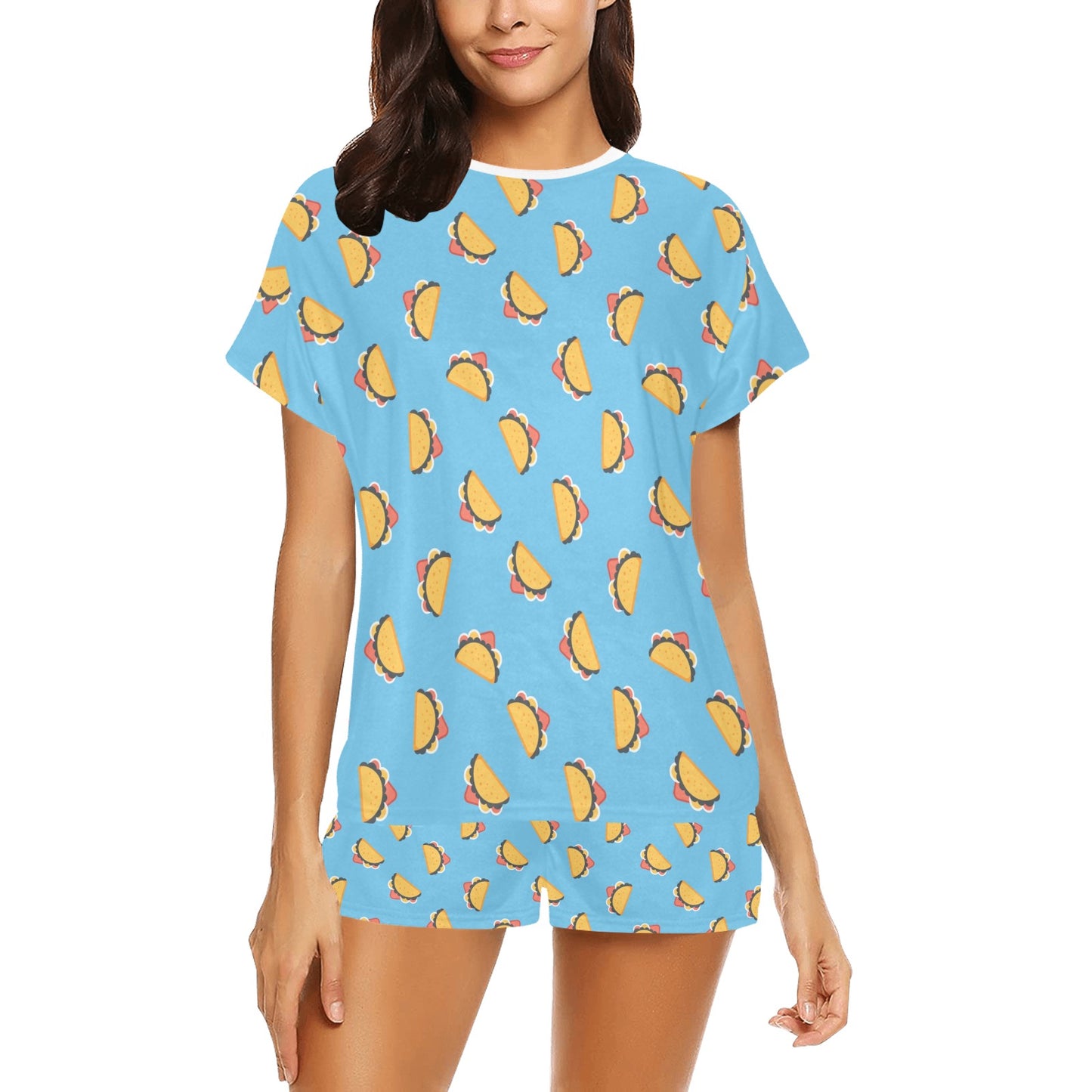Taco Print Design LKS301 Women's Short Pajama Set