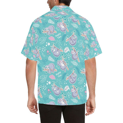 Sloth Print Design LKS309 Men's Hawaiian Shirt
