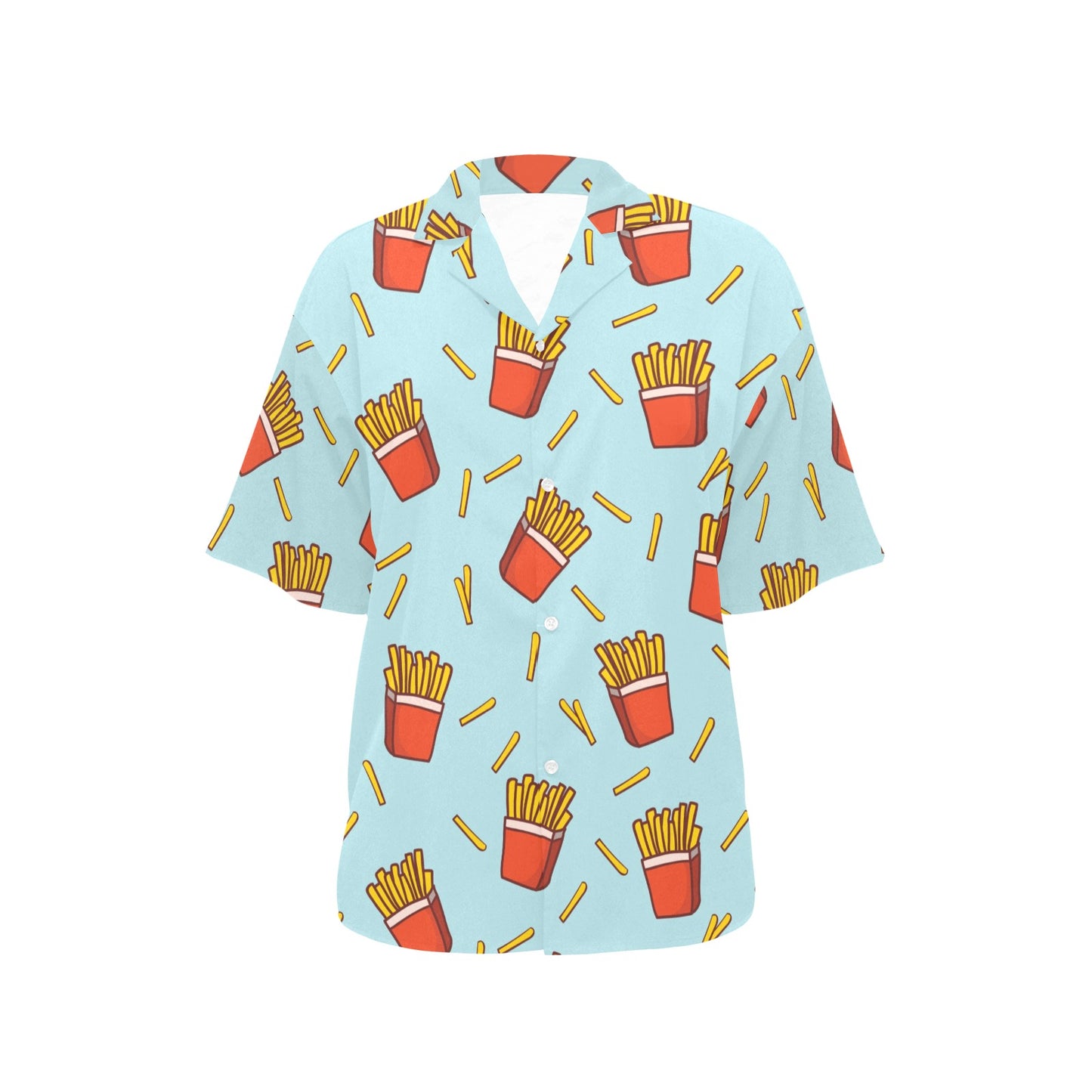 French Fried Pattern Print Design 02 Women's Hawaiian Shirt