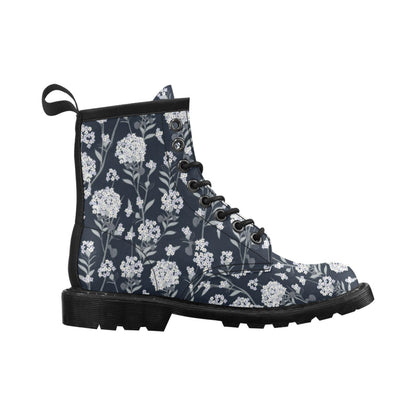 Hydrangea Pattern Print Design HD07 Women's Boots