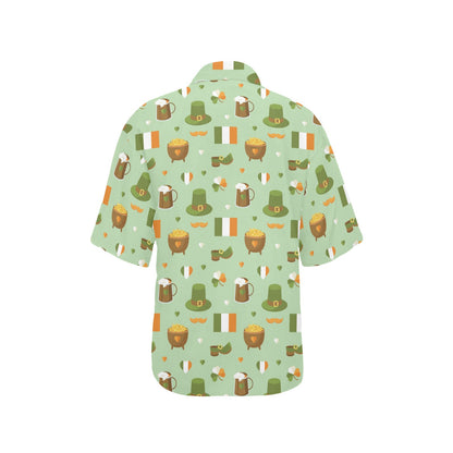 St Patricks Day Print Design LKS302 Women's Hawaiian Shirt
