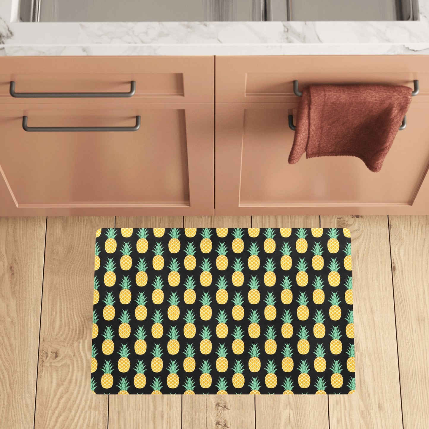 Pineapple Pattern Print Design A03 Kitchen Mat