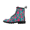 Red Hibiscus Pattern Print Design HB017 Women's Boots