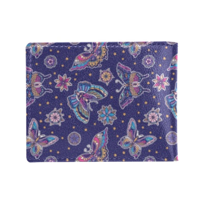 Butterfly Print Design LKS303 Men's ID Card Wallet