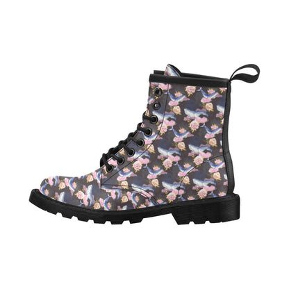 Blue Whale Print Design LKS401 Women's Boots