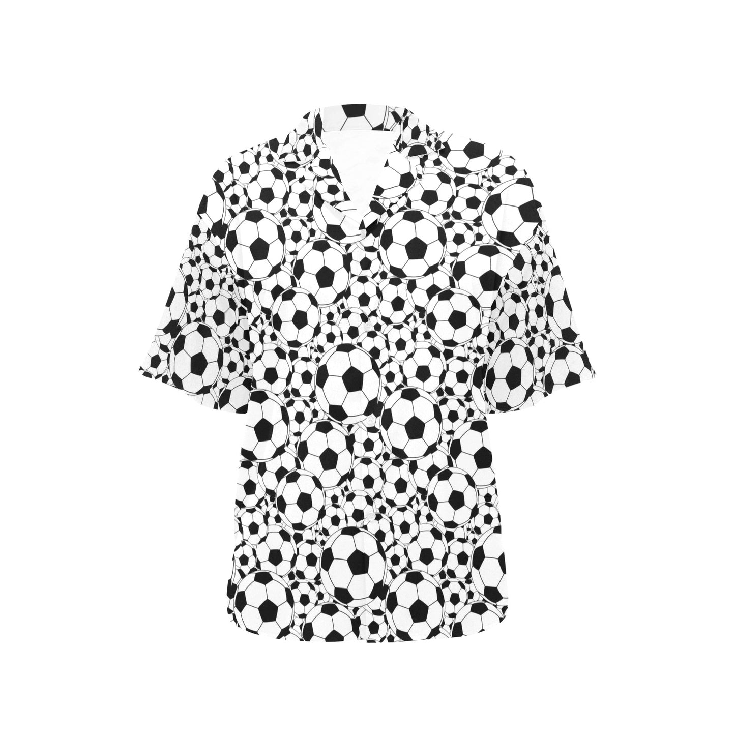 Soccer Ball Print Design LKS301 Women's Hawaiian Shirt
