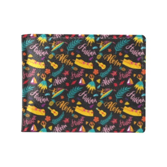 Aloha Hawaii Summer Design Themed Print Men's ID Card Wallet