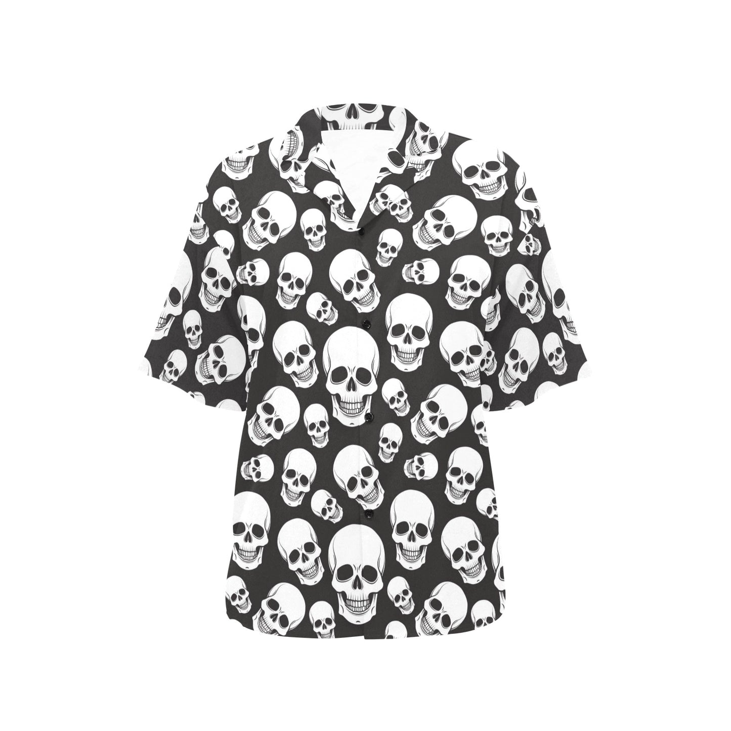 Skull Print Design LKS301 Women's Hawaiian Shirt