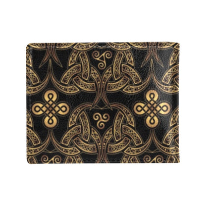 Celtic Knot Gold Design Men's ID Card Wallet