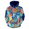 Deer Art All Over Zip Up Hoodie