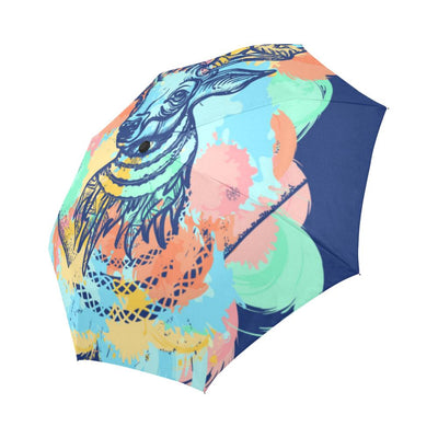 Deer Art Automatic Foldable Umbrella