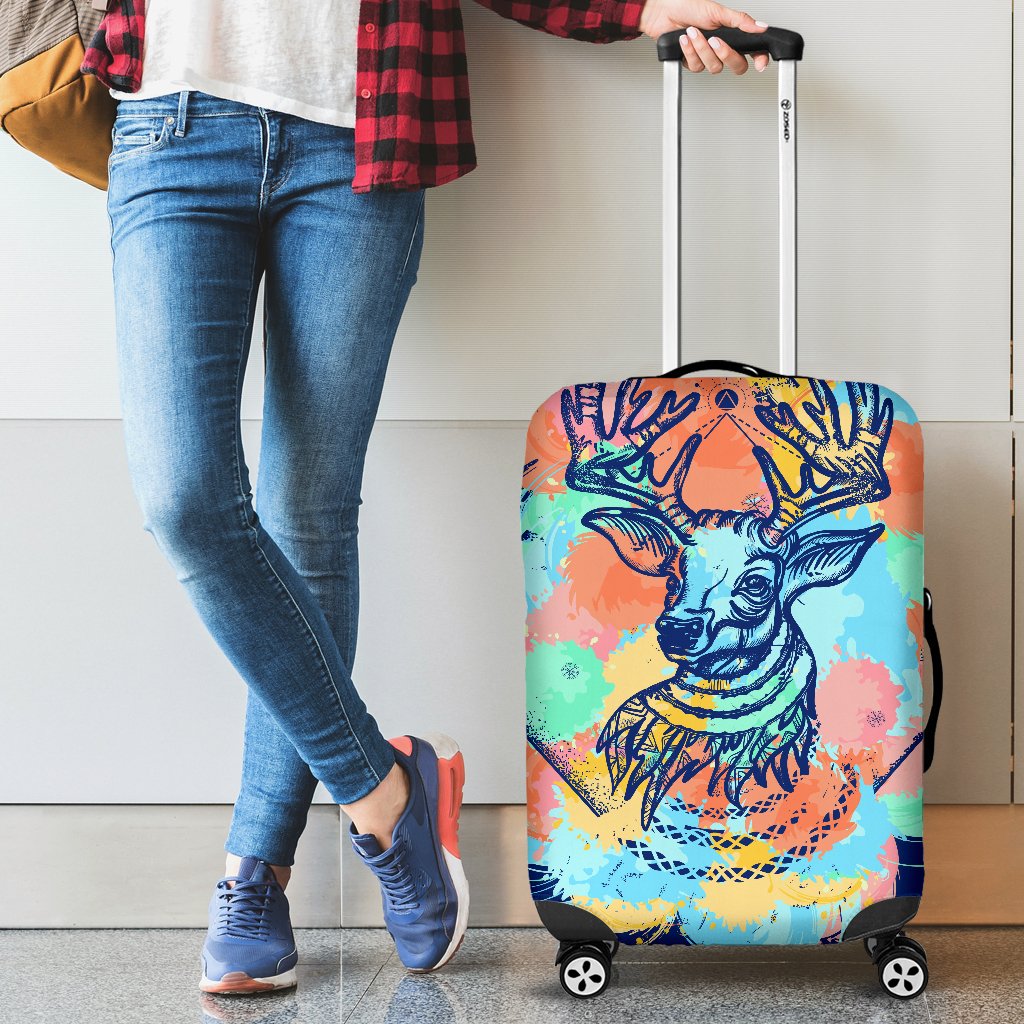 Deer Art Luggage Cover Protector