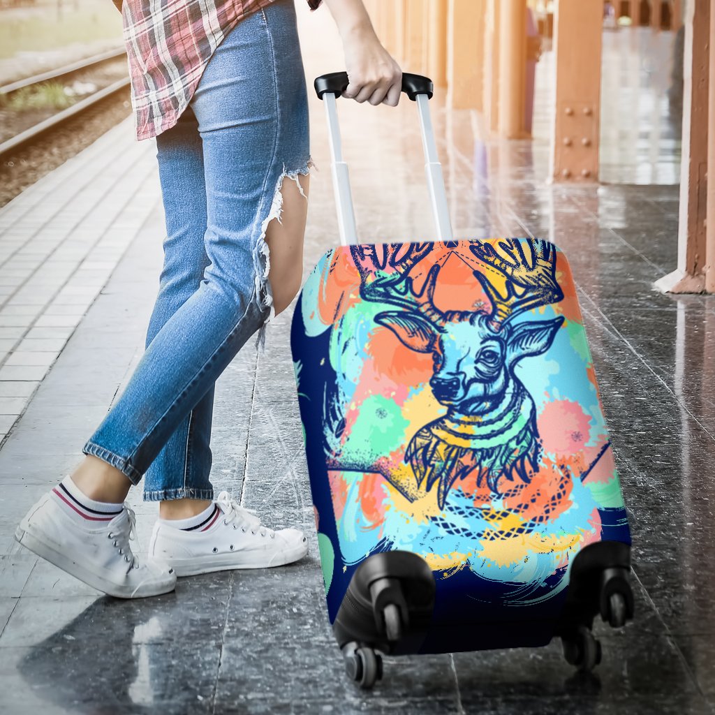 Deer Art Luggage Cover Protector