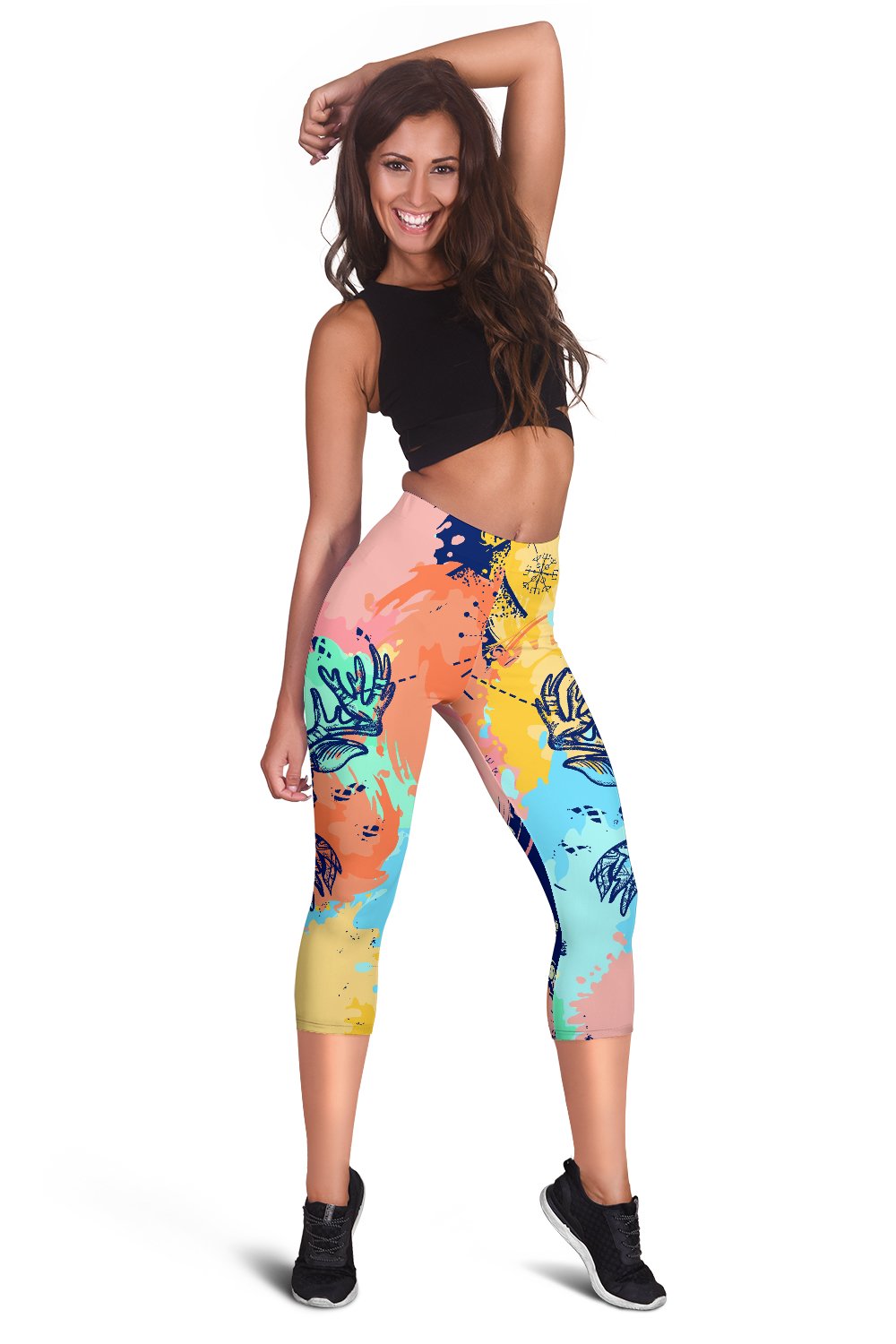 Deer Art Women Capris