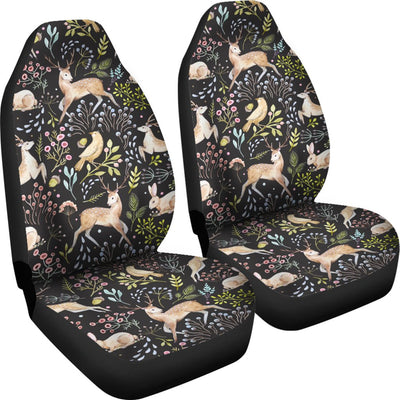 Deer Floral Jungle Universal Fit Car Seat Covers