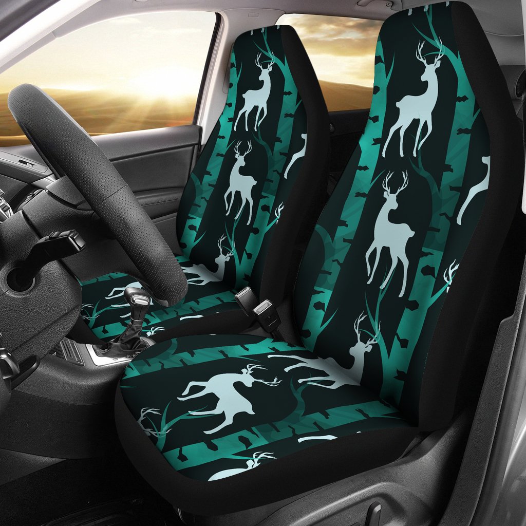 Deer Jungle Print Pattern Universal Fit Car Seat Covers